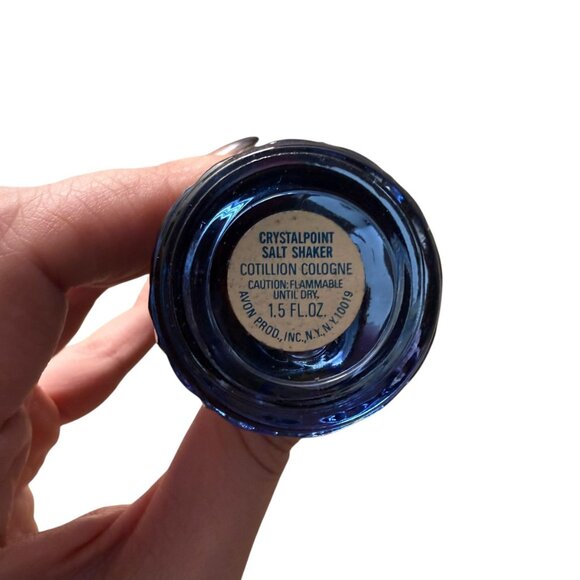 NIB Vintage Avon Crystalpoint Salt Shaker Cotillion Cologne | Full w/ Box - Picture 5 of 7